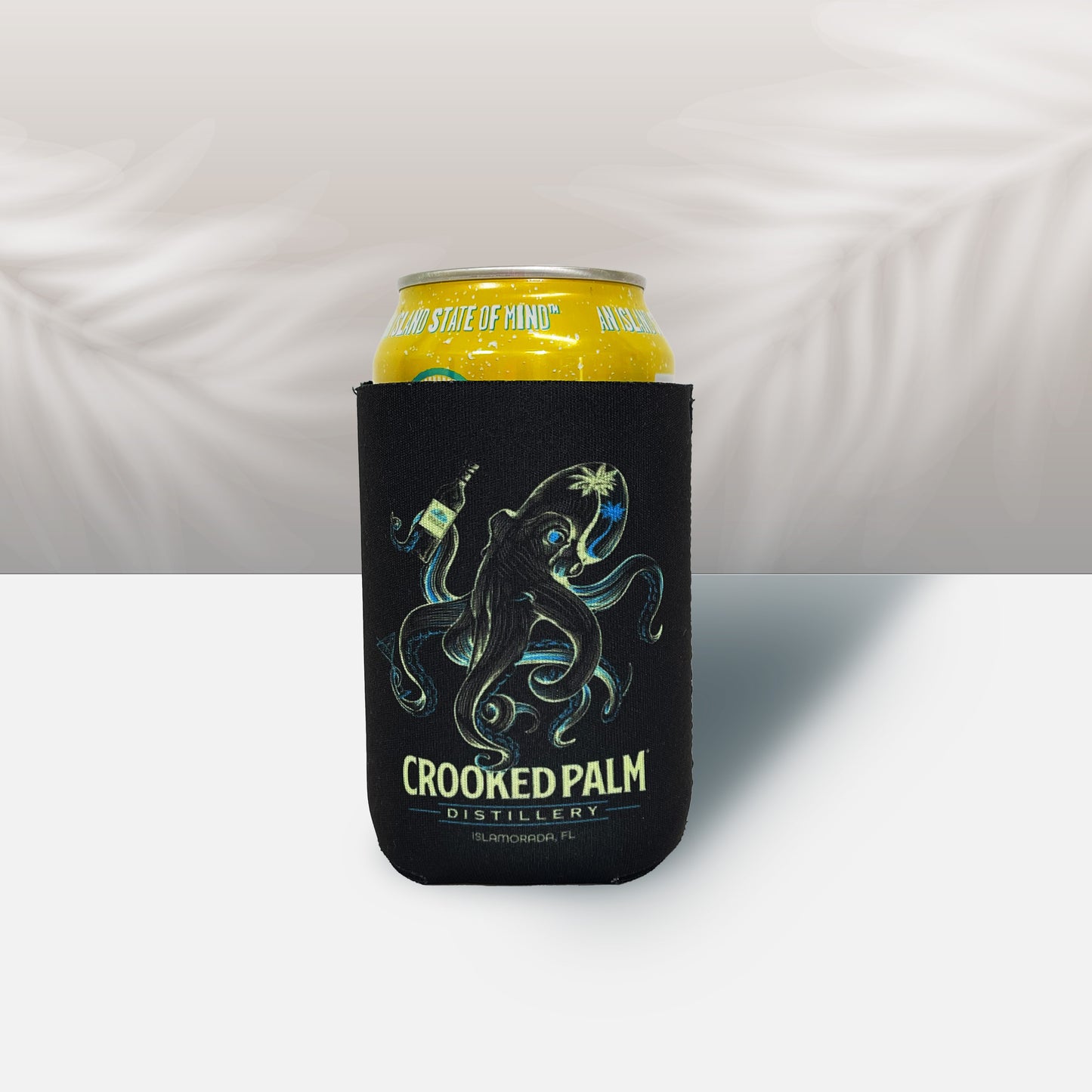 Koolie 12oz Can - Black - Crooked Palm - Octopus