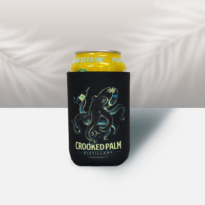 Koolie 12oz Can - Black - Crooked Palm - Octopus