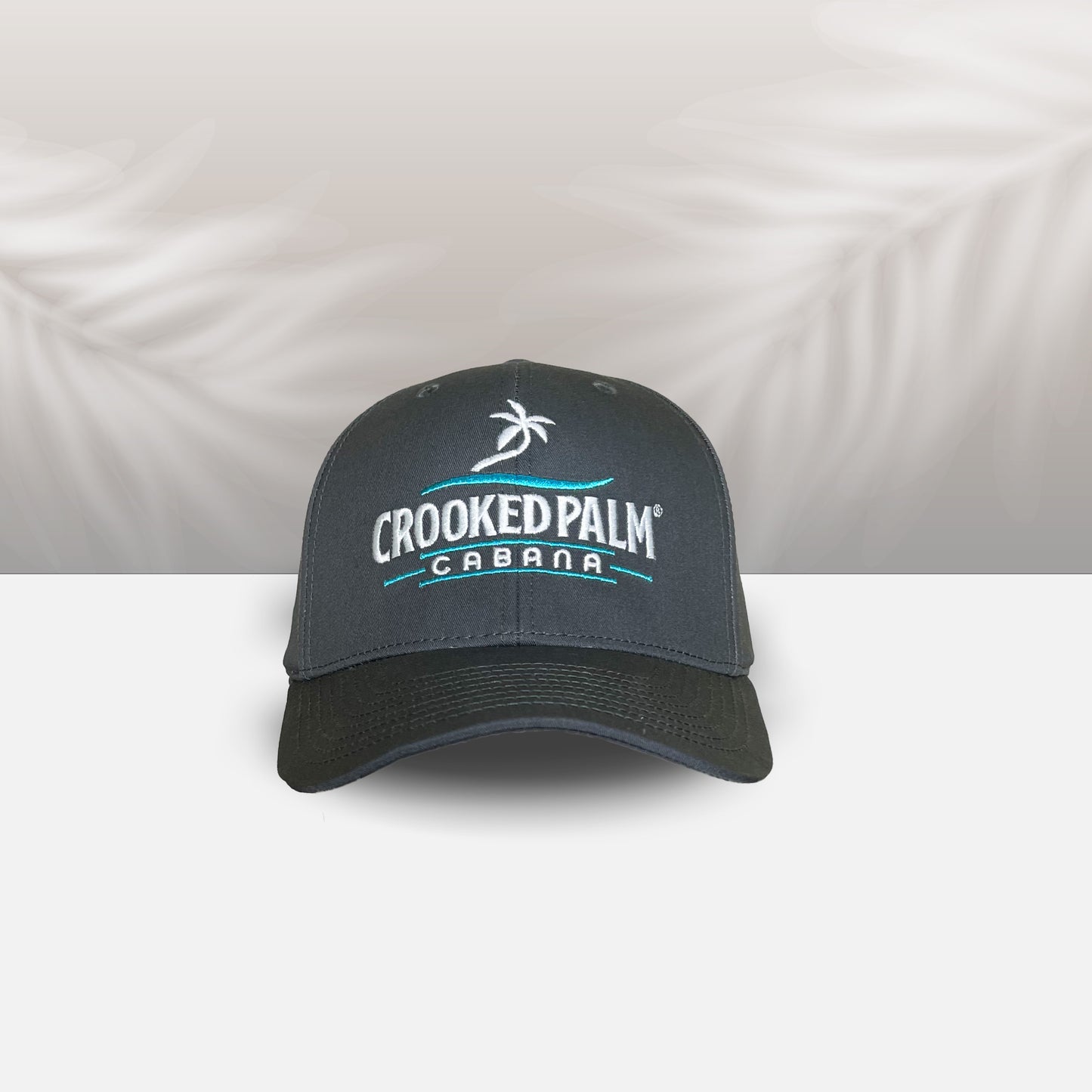 Crooked Palm Hat - Charcoal - Embroidered