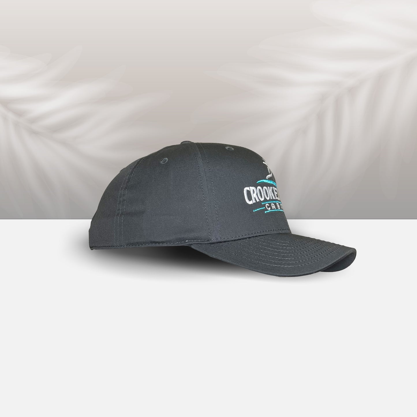 Crooked Palm Hat - Charcoal - Embroidered