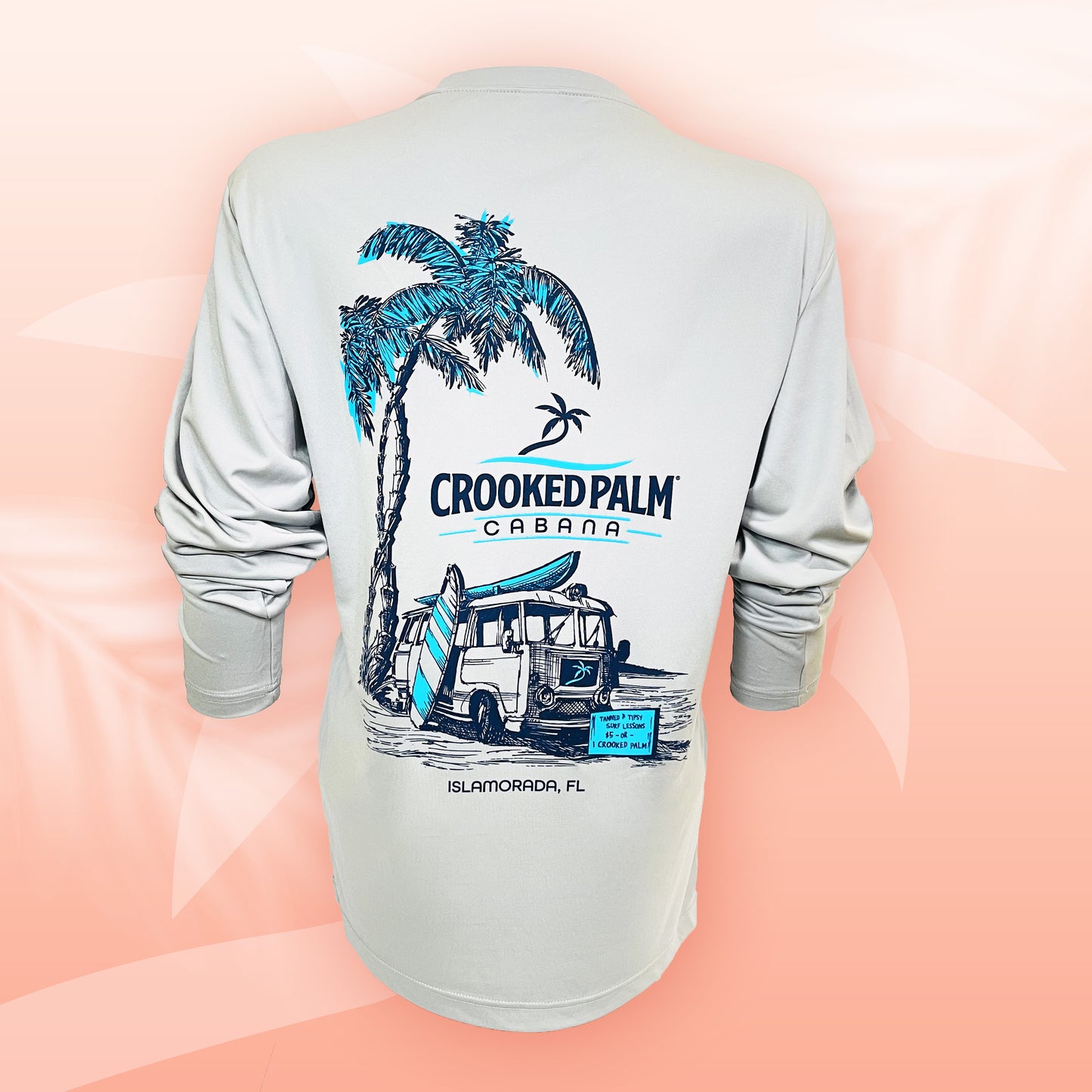 Crooked Palm LS Dry Fit - Tanned & Tipsy - Silver