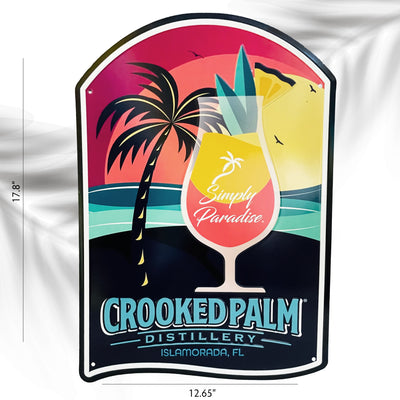 Metal Sign - Crooked Palm Distillery - Cocktail