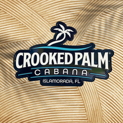 Metal Sign - Crooked Palm Cabana Logo Navy