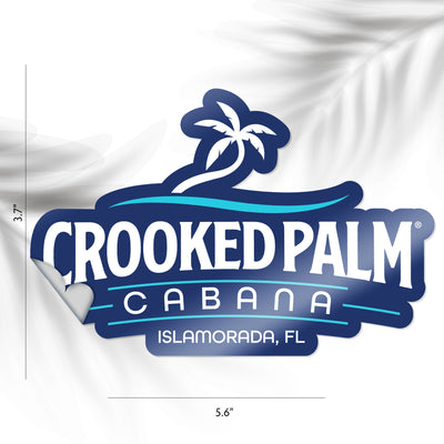 Sticker - Crooked Palm Logo - Navy - Large