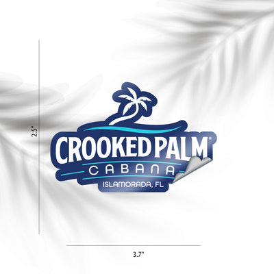 Sticker - Crooked Palm Logo - Navy - Small