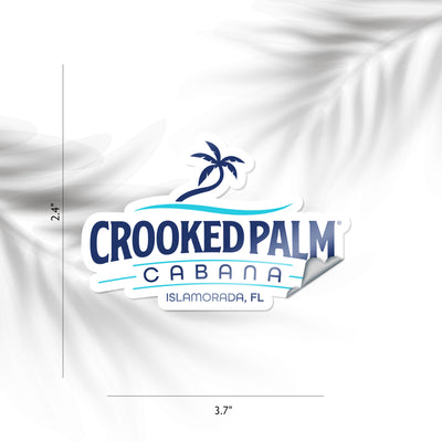 Sticker - Crooked Palm Logo - White - Small