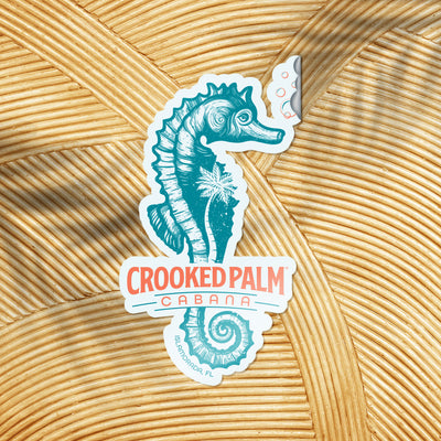 Sticker - Crooked Palm Seahorse - Blue