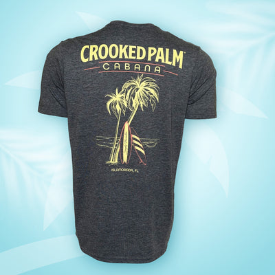 SS Tee - Beach Day - Grey - Crooked Palm