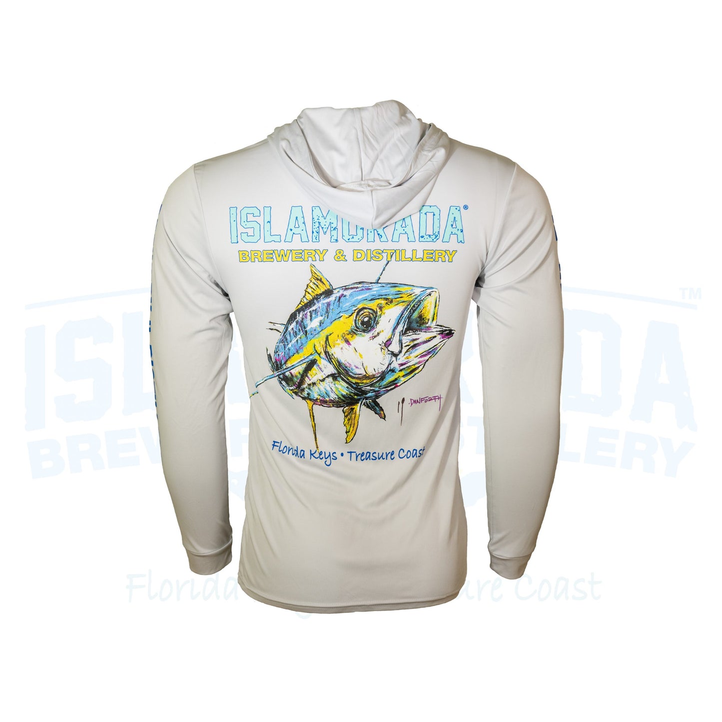 LS Hooded Dry Fit "Tuna" Silver