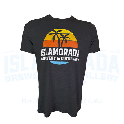 SS Tee “Retro Sunset” Charcoal