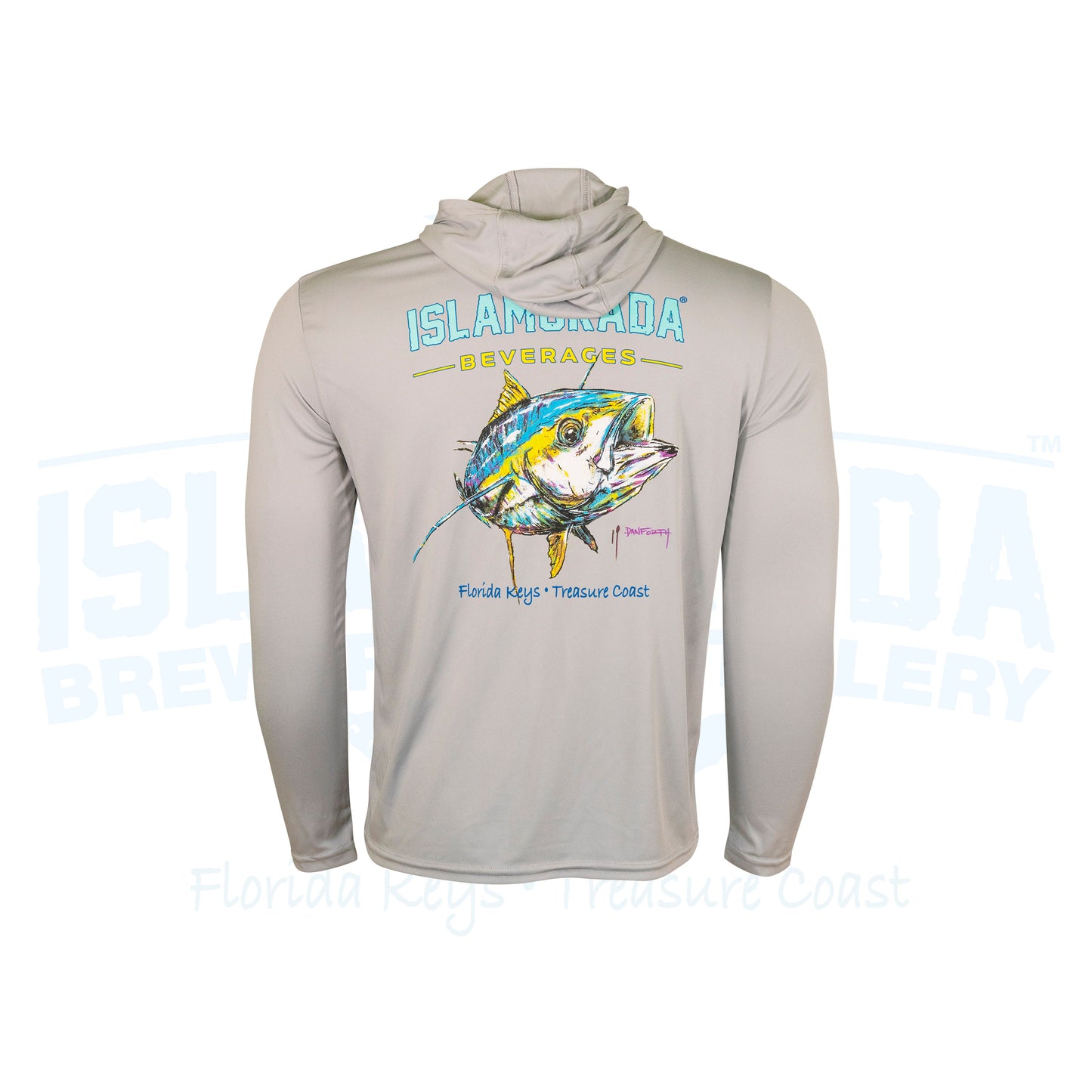 LS Hooded Youth Dry Fit "Tuna" Silver