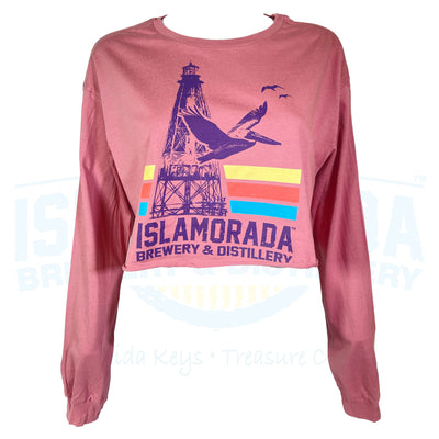 LS Tee Florida Dreamin' Lighthouse Mauve