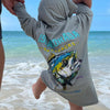 LS Hooded Youth Dry Fit "Tuna" Silver