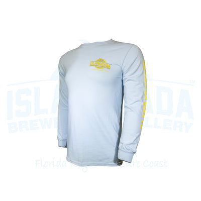 LS Tee "Sunset" Light Blue with Sleeve Print