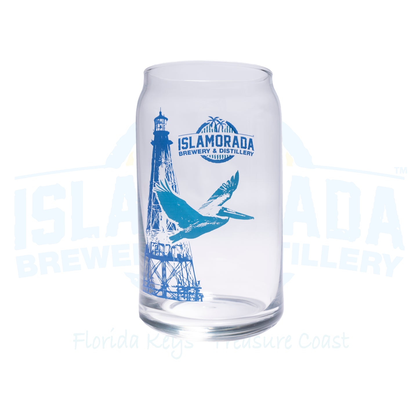 Beer Can Pint Glass  - Islamorada Lighthouse